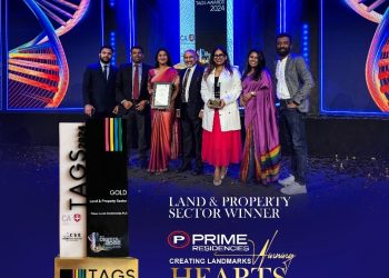 Prime Lands Residencies PLC සමාගම රන් සම්මානයෙන් පිදුම් ලබයි