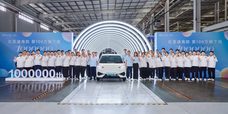 BYD සමාගම SEAGULL රථ මිලියනයක් නිෂ්පාදනය කරමින් නව සන්ධිස්ථානයක් සනිටුහන් කරයි