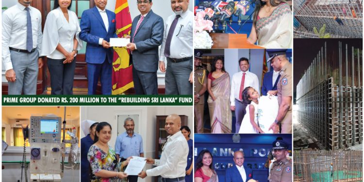 Prime සමූහ ව්යාපාරයෙන් Rebuilding Sri Lanka අරමුදලට