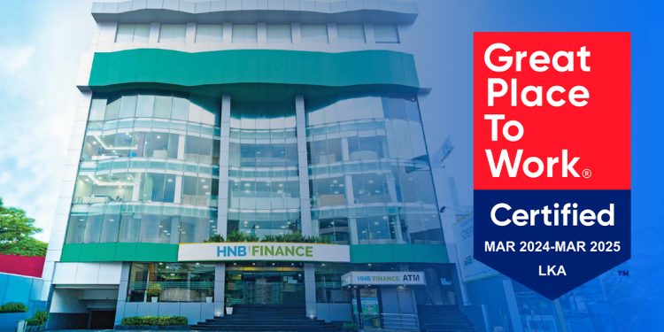 “Great Place To Work” சான்றிதழ் பெற்ற நிறுவனங்கள் பட்டியலில் HNB FINANCE PLC