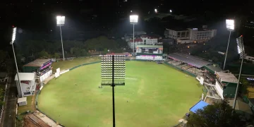 சர்வதேச பகல்-இரவு கிரிக்கெட் போட்டிகளுக்காக SSC மைதானத்தை ஒளிர்விக்கும் DIMO